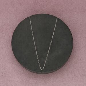 sterling silver 1mm dainty cable chain necklace size 22.5in